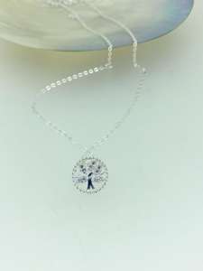 Solid 925 Sterling <b>Silver</b> Minimalist Pendant <b>Necklace</b> Premium Quality Customized Fine Jewelry with Moissanite Gemstone - Product Image 2