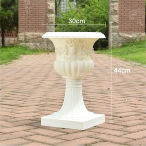 Jarrón de Flores de PVC con Diseño de Columna <span class=keywords><strong>Romana</strong></span> Blanca, Romántica, para Decoración de Jardín, Venta al por Mayor de Fábrica SPR, para Bodas - Product Image 5