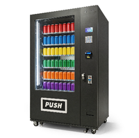 Máquina Expendedora Refrigerada de 48 Compartimentos con Capacidad para 200-300 Artículos, Dispensador de Bebidas y Snacks con Refrigeración