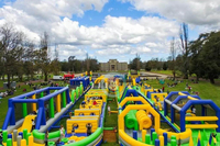 Parcours d'obstacles flottant gonflable parcours d'obstacles gonflable géant airsoft bunkers