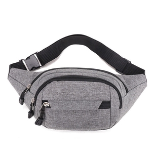 Sac banane unisexe antivol en tissu <span class=keywords><strong>Oxford</strong></span>, grande capacité, avec fermeture éclair, étanche, portable, pour voyage et rangement de téléphone, noir, pour homme - Product Image 1