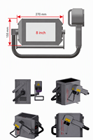 Machine de marquage laser à fibre industrielle portable, alimentée par prise électrique, avec options de batterie au lithium, graveur laser pour métal