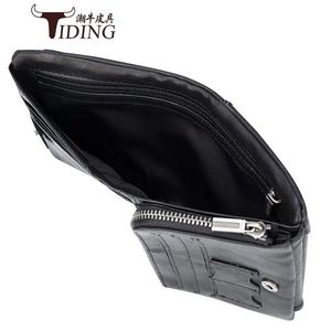 Tiding Genuine Leather Men's <b>Wallet</b> Multifunctional Business Casual Card <b>Holder</b> With Zipper Closure - Product Image 5