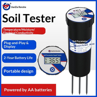 Testeur d'humidité du sol portable avec affichage numérique pour la température, l'humidité, la conductivité électrique, la horticulture, l'agriculture, capteur