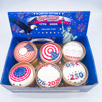 Caja Misteriosa Viral 250 Aniversario EE. UU. Pelota Antiestrés Squishy Bun Dumplings Día de la Independencia Temática Americana Juguete Sensorial