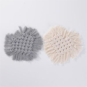 STOCK! Tapis <span class=keywords><strong>de</strong></span> tasses, tasses, dessous <span class=keywords><strong>de</strong></span> verre <span class=keywords><strong>de</strong></span> style bohème, fait à la main, napperon esthétique - Product Image 2