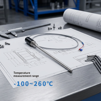 Capteur de température à résistance en platine SMD PT100 haute précision, type vis à trois fils, précision 0,2°C, plage de fonctionnement 0-100°C
