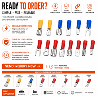 Connecteurs 280 pièces, kit de bornes à sertir à froid, mâle et femelle, isolées, type fourche et anneau, pour câblage et réparation électrique