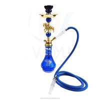 Pipe à eau en bois motif cheval doré, 1/2 haute qualité, pour tabac, shisha hookah portable