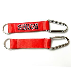 High Quality Personalized Dye Color Custom Nylon Woven Label Embroidery Keychain Wristlet Polyester Lanyard - Product Image 3