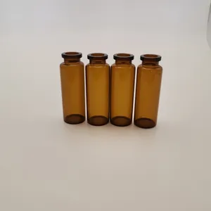 Hot Sell Amber Glass Pharma Oral Liquid Bottle with Aluminum Lid for Medicine liquid syrup