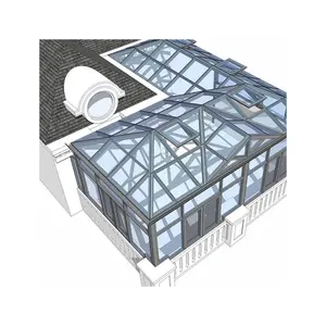 Su misura da produttori di protezione solare impermeabile Free Standing sunroom di vetro con alluminio per Villa