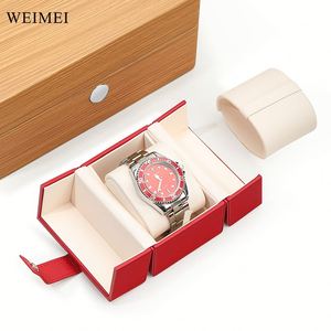 WEIMEI Boîte à montres en bois Logo personnalisable Boîte cadeau carrée Marque d'usine - Product Image 6