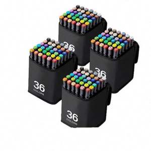 ชุดปากกามาร์คเกอร์หัวคู่สี 24~262 สี แบบถาวร พร้อมหัวแปรงสองแบบ ใช้แอลกอฮอล์และน้ำมัน และสามารถใส่โลโก้ได้ - Product Image 4