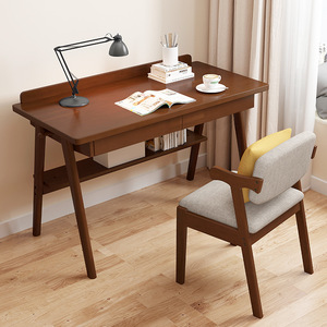 Weihang Nordic Solid Wood <b>Desk</b> With Bookshelf <b>Study</b> <b>Desk</b> For Home Office Computer <b>Desk</b> XS001 - Product Image 3