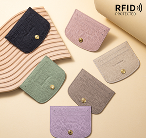 Nouveauté : Porte-cartes en cuir véritable avec RFID pour femmes, porte-permis de conduire, mini porte-cartes bancaire pour femme - Product Image 5