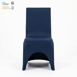 Funda de Silla de Spandex Plegable, Ignífuga, Azul Marino y Roja, para Banquetes de Hotel, Ajustable y Elástica, para Salas de Seminarios - Product Image 1