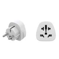 Adaptador de Viaje Universal Worldplug de 10A para Enchufes Europeos y Alemanes - Enchufe de Pared Internacional, Cargador de Corriente
