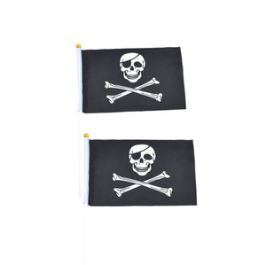 <span class=keywords><strong>Bandera</strong></span> de Raider 100% poliéster con estampado personalizado, banderas de mano vikingas personalizadas - Product Image 1