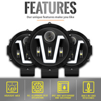 HAIZG-projecteur de lumière Led pour véhicule tout-terrain, lampe de travail, Super lumineux, pour camion tout-terrain, phare rond, 7 pouces