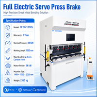 Presse plieuse CNC servo électrique 30 tonnes 1600 mm haute précision pour tôles