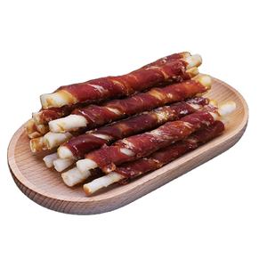 Organik köpek aperatif toptan ördek et sarsıntılı dana rulo evcil hayvan ödül maması diş temizleme çubukları ile - Product Image 2