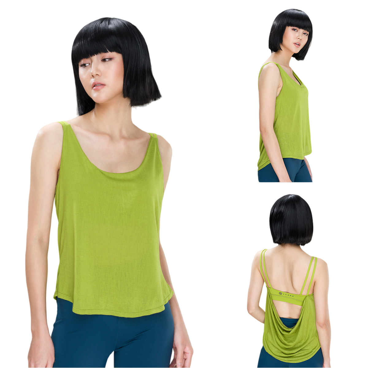 Women Running Yoga Tank Top Quick Dry Soft Open Back Breathable Eco-Friendly Lightweight Workout Fitness