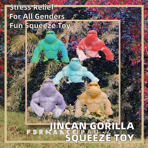 Jouets à presser Jincan Fun de haute qualité en TPR remplis de sable, gorille multicolore, élastique, anti-stress, pour jeu humide, en caoutchouc durable - Product Image 3