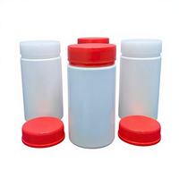 Flacon pharmaceutique carré blanc vide de 175 ml, qualité pharmaceutique, durable et étanche, en plastique HDPE, avec bouchon à vis.