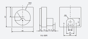 VU-40 Pointeur Type VUMeter Structure de bobine mobile Milli Panneau Ampèremètre Analogique Vu Mètres - Product Image 2