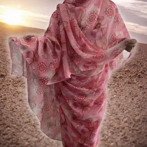 Abaya Dubai Sudán Fábrica China para Diseño Personalizado de Bufandas, Impresión Digital, Primavera, Transpirable, Suave al Tacto, No Tejido, Sudán - Product Image 3