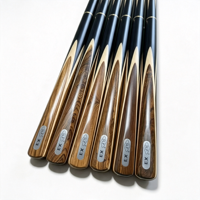 Tongkat Snooker Pool Kayu Maple Berkualitas Tinggi Grosir 3/4 Joint dengan Shaft Serat Karbon, Gagang Ebony, dan Ekstensi Tip 10mm