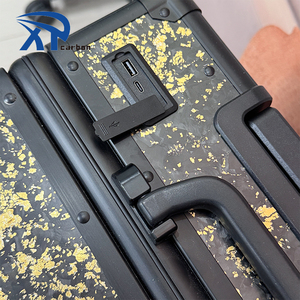 <strong>Ultra</strong> <strong>Light</strong> 24'' Gold Forged Carbon Fiber <strong>Suitcase</strong> Carbon Fiber Pattern <strong>Suitcase</strong> - Product Image 5