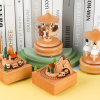 Offre Spéciale – Boîte à Musique en Bois de Qualité Export, Créative, Huit Sons, Carrousel Fille Dansante, Décoration Artisanale pour la Maison, à Remonter