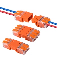 Connecteurs de câblage à levier rapide, 2/3/4 broches, CMK642, en cuivre fin, 24A, 450V, bornes mâles et femelles compactes, 5 pièces