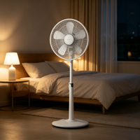 Ventilateur sur pied en plastique à vent naturel, double commande, vente en gros d'usine, ventilateur électrique domestique pour la circulation d'air intérieur
