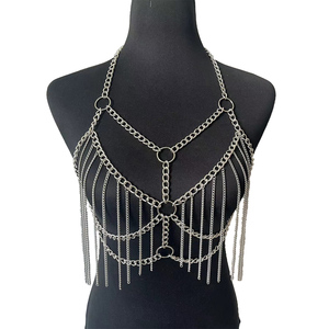 Mode Zomer Bikini Body <span class=keywords><strong>Chain</strong></span> Buik Goud Taille Kralen Sieraden Harnas Borst Ketting Voor Vrouwen Gewichtsverlies - Product Image 5