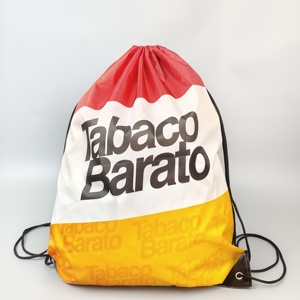 Custom Sublimation Print 210D Polyester <strong>Drawstring</strong> <strong>Bag</strong> Waterproof <strong>Large</strong> Capacity Gym Sport <strong>Bag</strong> with Logo - Product Image 4