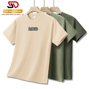T-shirt en coton uni avec impression en relief <span class=keywords><strong>JSD</strong></span> OEM en gros, T-shirt personnalisé 100% coton très vendu, T-shirts surdimensionnés pour hommes - Product Image 2