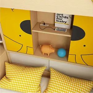 Litera de madera con caja de escalera para niños, mueble de dormitorio infantil con almacenamiento de escritorio