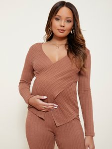 Nuovo arrivo vestiti per l'<span class=keywords><strong>allattamento</strong></span> al seno <span class=keywords><strong>premaman</strong></span> incrociati t-shirt e Leggings da donna in gravidanza che allatta pigiama - Product Image 2