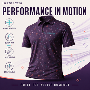 Polos Estampados para Club de Golf, Protección UPF 50, Secado Rápido, Ligeros, Transpirables, Elásticos, Corte Atlético, Camisetas Personalizadas para Equipos de Golf OEM - Product Image 4