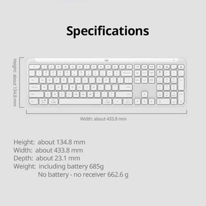 Wholesale K950 108 Keys Waterproof Office Home <b>Pc</b> Desktop Laptop Ergonomic <b>Wireless</b> Mechanical White Keyboard K950 <b>Wireless</b> - Product Image 5