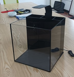 <span class=keywords><strong>Aquarium</strong></span> de bureau carré en verre écologique ultra-transparent avec <span class=keywords><strong>filtre</strong></span> arrière, adapté aux eaux douces et salées, taille personnalisable - Product Image 6