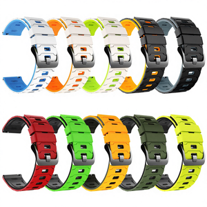 Bracelet en silicone souple respirant de luxe universel Trendybay pour Samsung Active 2 40 mm/44 mm Gear S3 46 mm pour <span class=keywords><strong>Huawei</strong></span> Watch <span class=keywords><strong>GT2</strong></span> Smart - Product Image 1