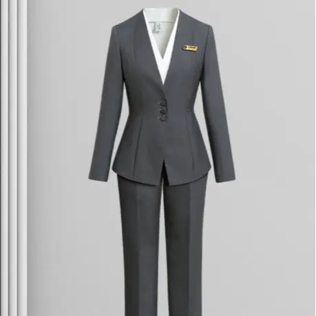 Professionele Pak Dames Lente Taille Stewardess Hotel Receptie