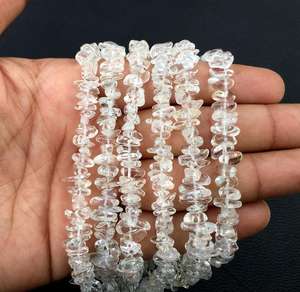 Piedras preciosas de topacio blanco Natural de hebra larga de 16 ", cuentas de Chips lisas sin cortar, Material de fabricación de joyas hechas a mano - Product Image 2