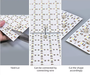 PSB212C RGB LED <b>Panel</b> SMD5050 216 LEDs Per Sheet 6 LEDs Cuttable DC 24V 30W 120° Beam Full RGB Dynamic Color for <b>Lighting</b> - Product Image 5