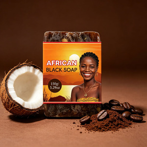 Organic African Black <b>Soap</b> 150g Handmade Face Body Cleanser For Acne Dark Spots Skin Care - Product Image 1