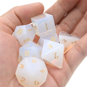 Ensemble de 7 <span class=keywords><strong>d</strong></span>és peints à la main, joli <span class=keywords><strong>d</strong></span>és polyédrique en opale pour les jeux de <span class=keywords><strong>table</strong></span>, jeux de rôle - Product Image 4